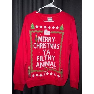 Ugly Christmas Sweater Sweatshirt Size Medium Home Alone